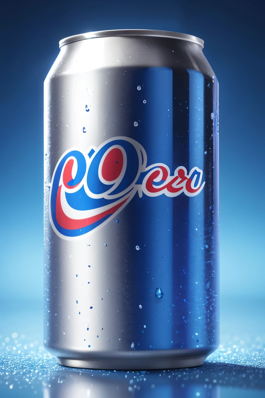 a can of pepsi with ice on a blue background, pepsi, cold pure color background, pepper no. 3 5, rendered in corona, cold drinks, behance. polished, pbr render, refreshing, blue realistic 3 d render, crisp detailed 3 d render, hyper photorealism, minimalist photorealist, beautiful 3d render, ultra realistic illustration, luxury hd render