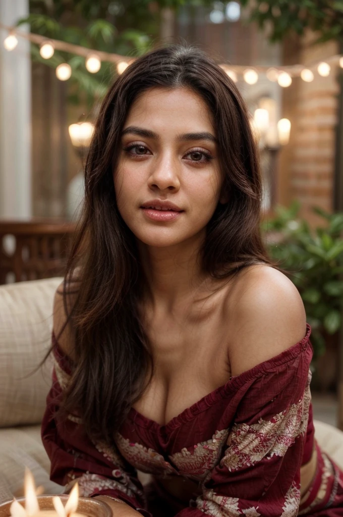 south asian facial features. girl. Should look very beautiful. pretty. Highly detailed and hyper realistic. The skin texture should be highly detailed and extremely accurate. thick black hair and brown eyes. Face must be accurate. Highly detailed face and facial features. Extremely accurate representation of face and facial features. Face should be highly detailed and hyper realistic. Every thing from the body should be extremely perfect and realistic. hyper realistic. Skin texture is natural and realistic. Face is realistic and extremely detailed. Eyes are detailed and accurate. Highly accurate. eyes should be realistic and accurate. hyper detailed. perfect details. realistic proportions. hyper realistic skin texture. smiling. black eyes. eyes are black. Clothed. Hyper realistic and accurate