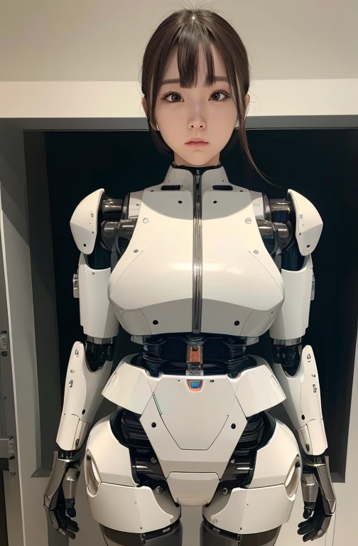 masterpiece,
 highest quality,
 Very detailed,
 JapaeseアンDroid girl,
 Plump,
 Control panel,
 アンDroid,
Droid,
 Mechanical Hand,
 robotの腕と脚,
 Blunt bangs,
 perfect robot girl,
 Long tube,
 A thick cable was attached to her neck.,
 アンDroid,
 robot,
 humanoid,
 cyborg,
 japanesecyborg girl,
 The Laboratory of the Future,
 robot laboratory,
 maintenance,
 connect the cable between the legs,
 A skirt that covers the legs,
 She&#39;s fully charged and full of energy,
 (After starting:1.5),
 (Keeping an Eye on Them:1.5),
 The ankles and feet are on rollers,
 Masterpiece,
 Are standing,
 full body shot