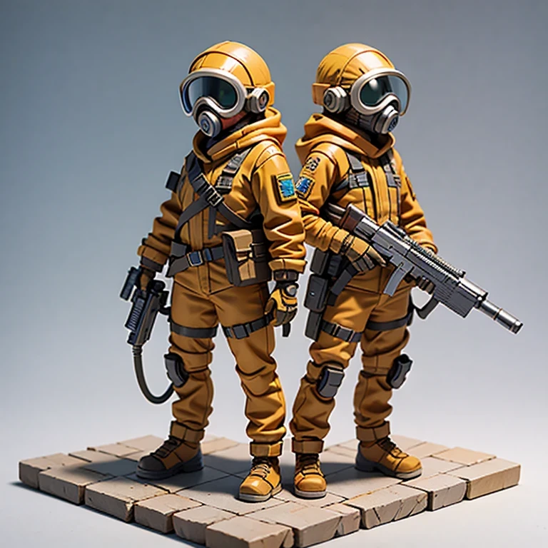（（Side view））（flax）（vinyl toy figurine）Alafud Soldier with gas mask and gun, Sanya Toys, Guerrilla, vinyl toy figurine, Highly detailed toys, Future combat equipment, Stop motion vinyl characters, Soldier, Marmoset Rendering, camouflage equipment, Octane Rendering”, Octane Rendering ”, Ninja, Vinyl Action Figures, Personagem pequeno. Unreal Engine 5, PVC figurines, Octane Rendering （（（one）））