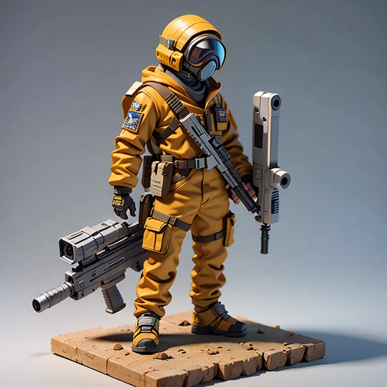 ((Side view))(flax)(vinyl toy figurine)Alafud Soldier with gas mask and gun, Sanya Toys, Guerrilla, vinyl toy figurine, Highly detailed toys, Future combat equipment, Stop motion vinyl characters, Soldier, Marmoset Rendering, camouflage equipment, Octane Rendering”, Octane Rendering ”, Ninja, Vinyl Action Figures, Personagem pequeno. Unreal Engine 5, PVC figurines, Octane Rendering (((one)))