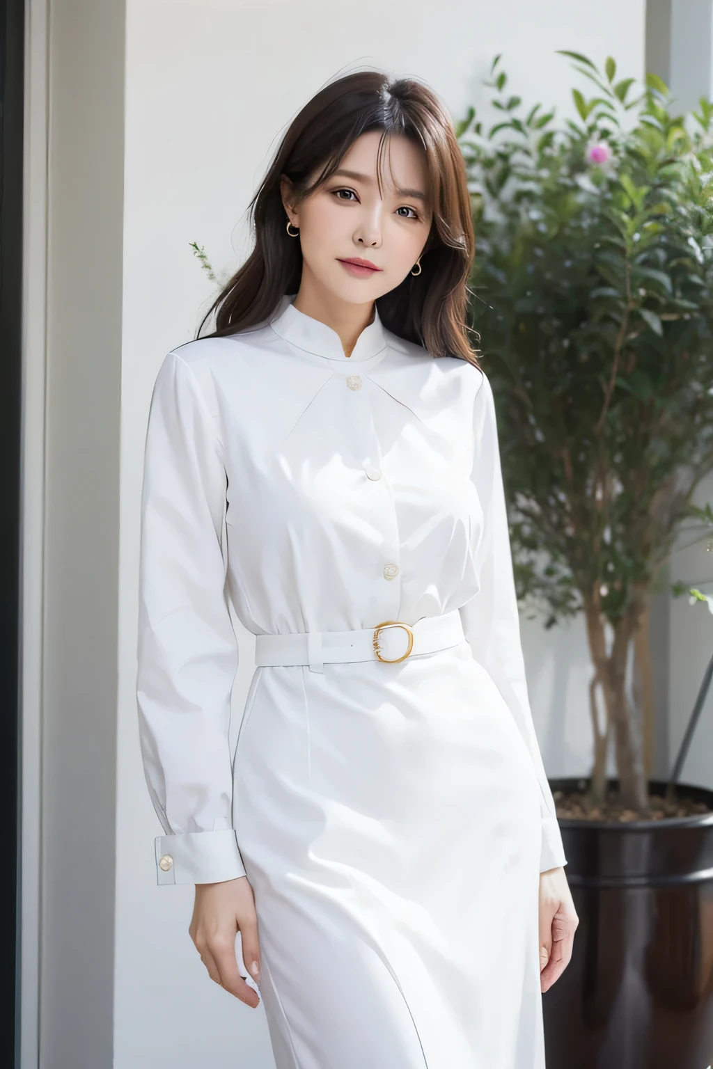 Madame 45 years old Private Server white clothes Elegant