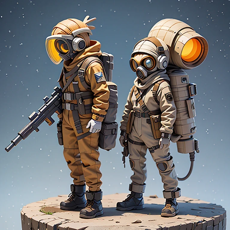((Side view))(Fabric flax plush)(vinyl toy figurineUHD 8K)Alafud Soldier with gas mask and gun, Sanya Toys, Guerrilla, vinyl toy figurine, Highly detailed toys, Future combat equipment, Stop motion vinyl characters, Soldier, Marmoset Rendering, camouflage equipment, Octane Rendering”, Octane Rendering((Deer head future star)), Ninja, Vinyl Action Figures, Personagem pequeno. Unreal Engine 5, PVC figurines, Octane Rendering (((one)))