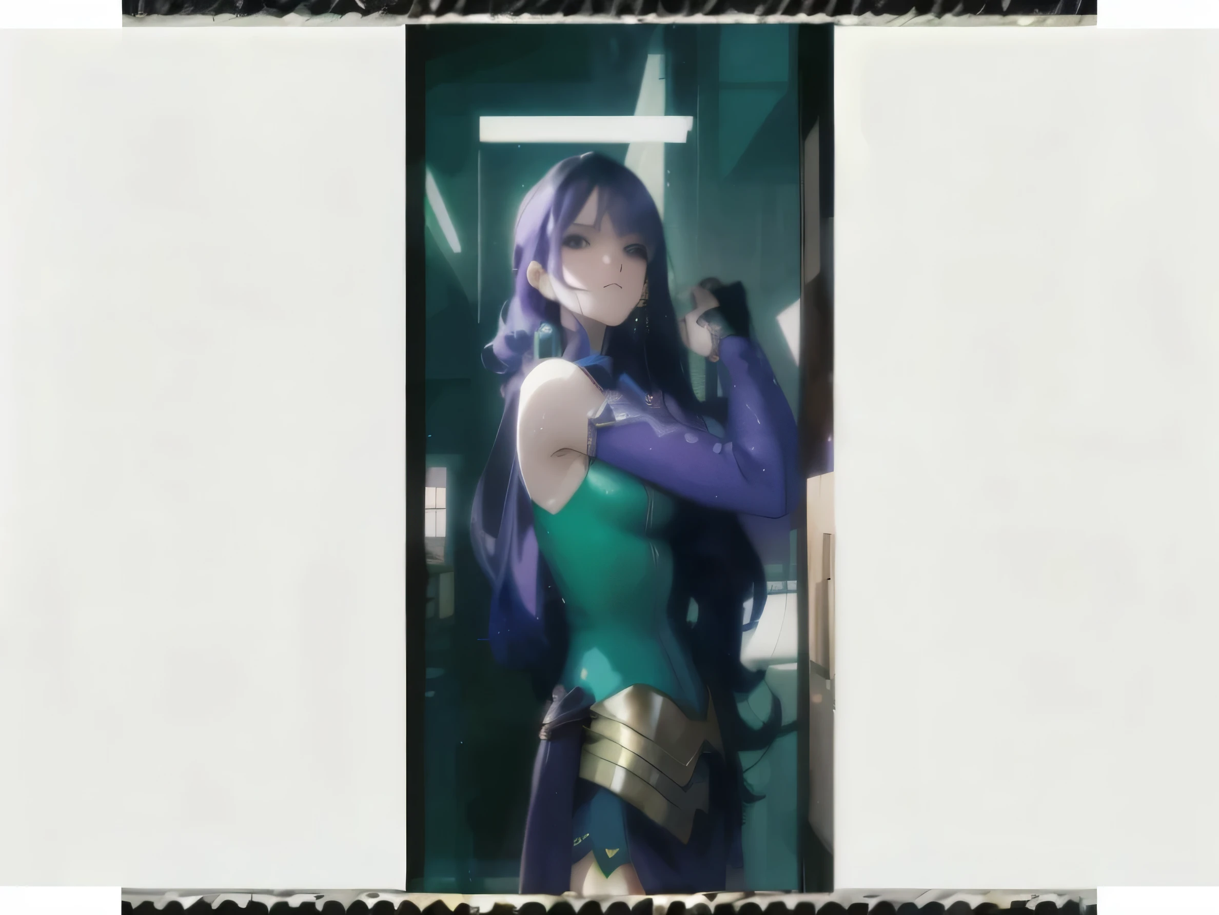 there is a woman in a green and purple outfit posing, made with anime painter studio, artgerm jsc, painted in anime painter studio, range murata and artgerm, 8k artgerm bokeh, artgerm style, in the style artgerm, artgerm 4 k, anigirl batman, artgerm lau