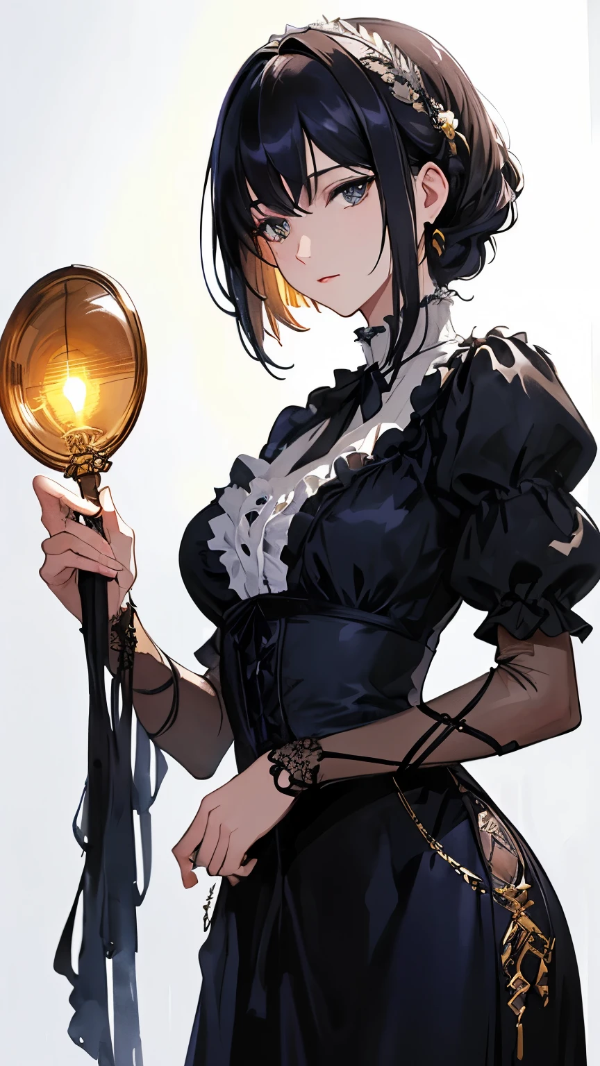 Sfw, (vivid colors,ultra-detailed),(best quality:1.37)chun li reimagined as a Victorian goth girl in a dark Victorian era backdrop, full body,