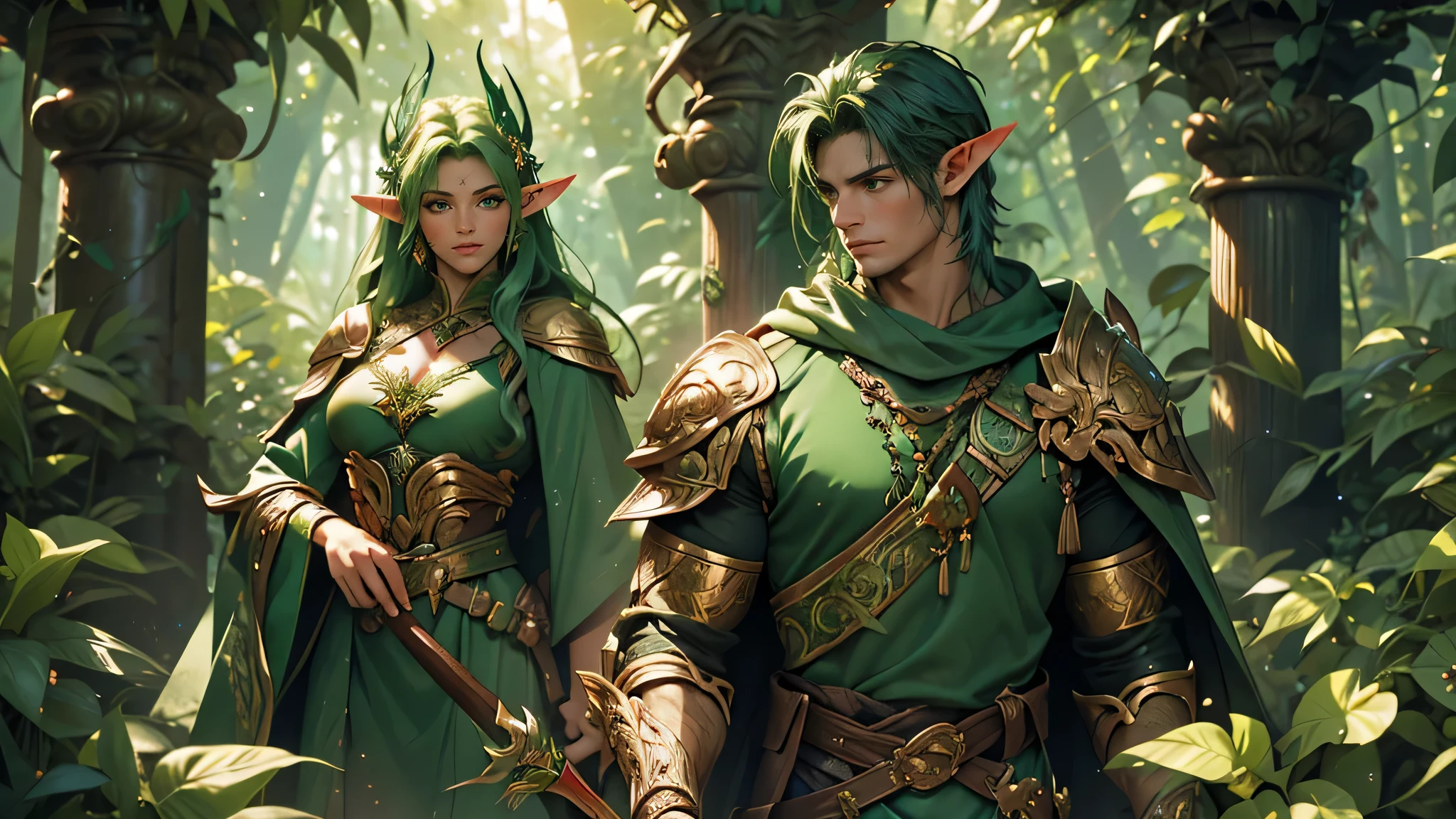He meets a beautiful elf in a feather coat, an avatar of the guardian of the planet who can manipulate all the elements of nature