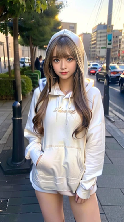 Sexy big 、Sexy cute looks and cute 15 year old beautiful girl, Beautiful and sexy face、A strong wind blows my hair in front of my face、Beautiful long blonde straight hair with beautiful cute sexy eyes hidden by long bangs、Completely naked、
((hoodie above the chest)),((hand between legs)),(embarrassed,blush),nsfw, (spread pussy:1.3)