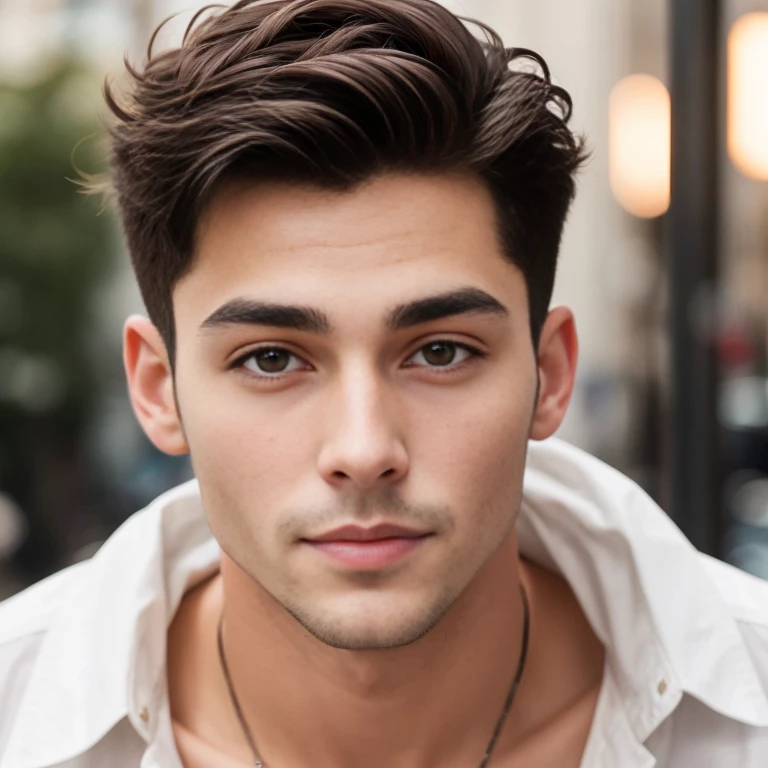 a heartthrob men  jew ashkenazi short hair  focus on the face  