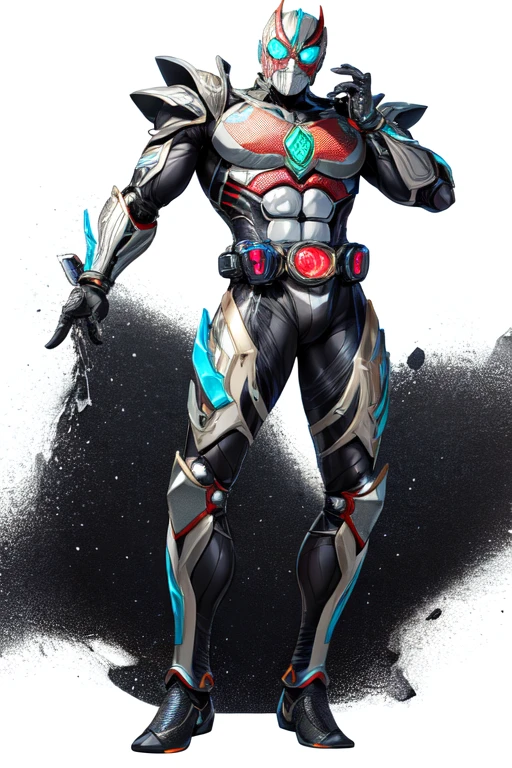 [(white background:1.5)::5], (bottle bottom:0.9), masterpiece,(full body:1.2),(masterpiece, ultra high res, 16k uhd, high quality),1man, kamen rider, stronger, focus male, muscle,kamen rider suit, black armor, detailed armor, detailed suit, 1man