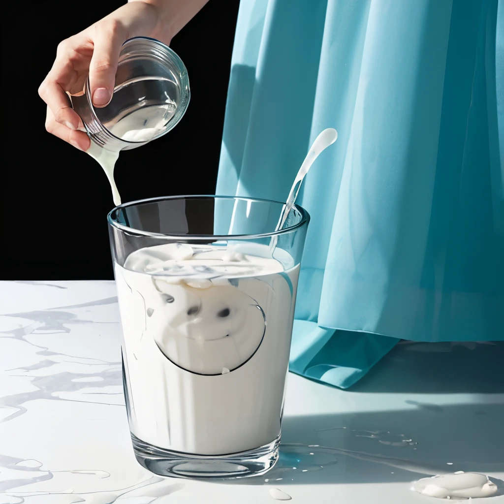 1 tumbler glass、(Tumbler glass full of semen:1.7)、(Semen overflows from the edge:1.2)、1 Supergirl holds a tumbler glass full of cum、(Translucent semen:1.9)、