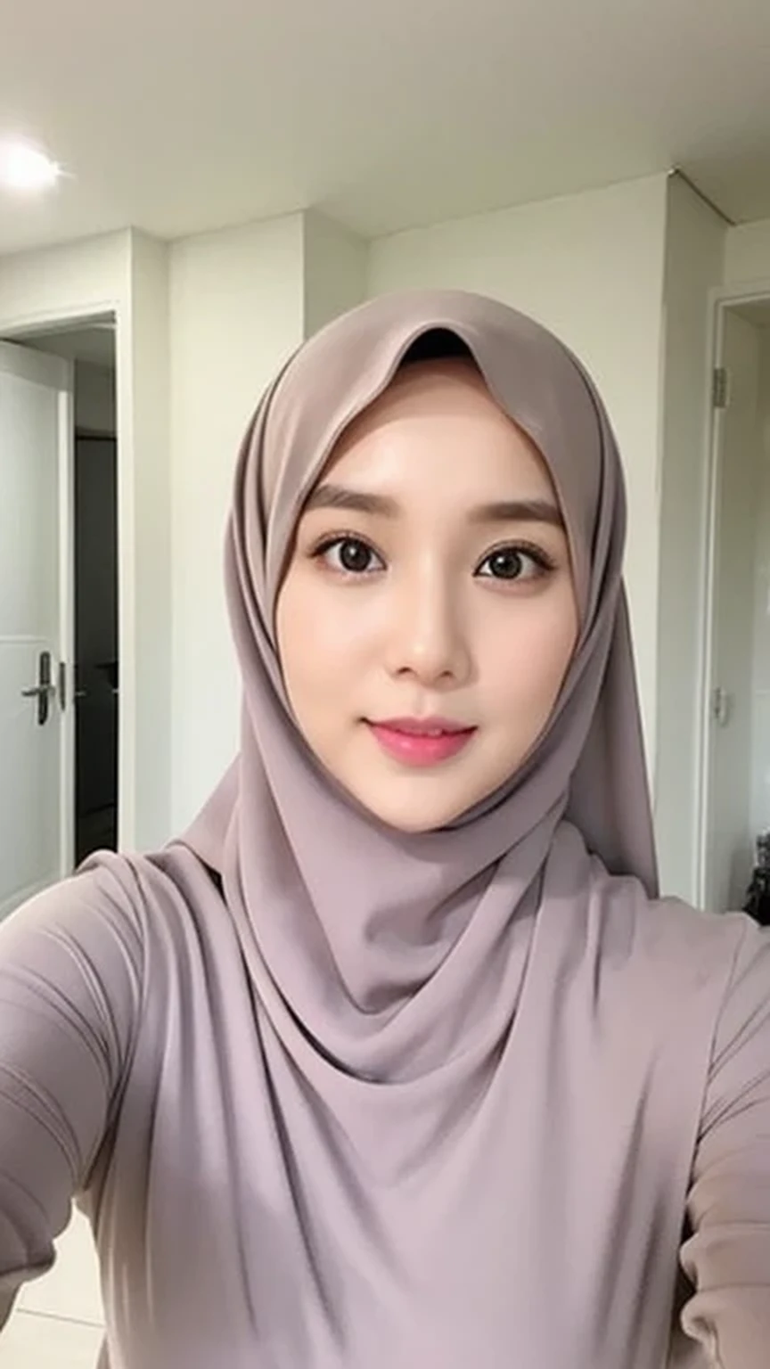 Beautuful Women、hijab, indonesian, a room、selfee、White Room、The face is cute、Vanrak Ayyans appears、1 girl, stylish