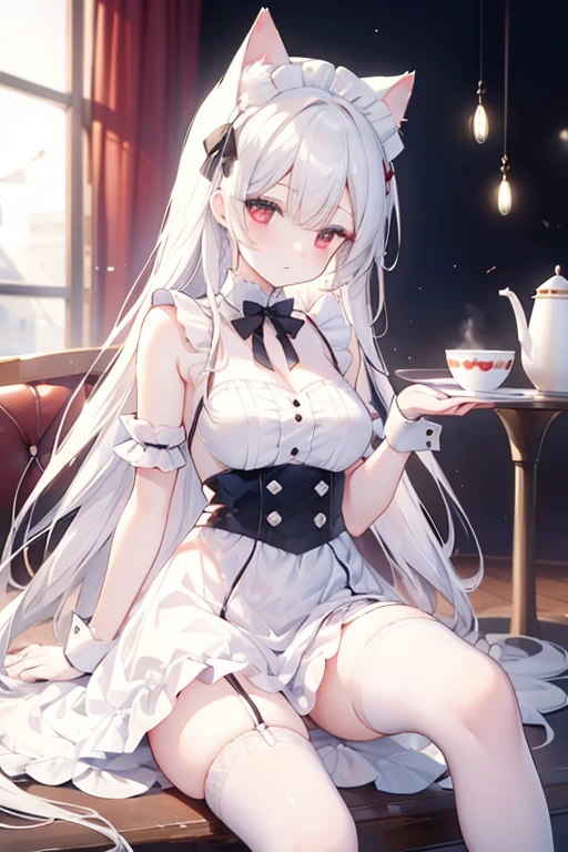 high-level image quality、top-quality、Detailed drawing、Does not blush cheeks、Slender adult beauty、maid clothes、White swimwear、Small eyes、knee high、Stockings、Medium chest、straight haired
The Perfect Five Fingers、