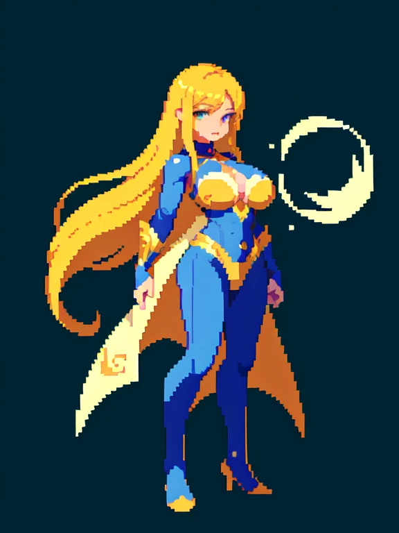 (masterpiece, top quality, best quality), pixel,pixel art,1female,super hero,big chest ,full body,