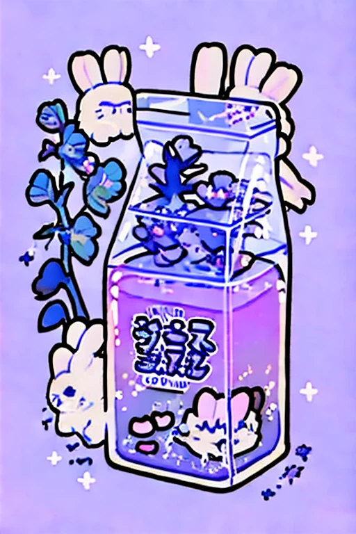 Purple drink,cute bunnies