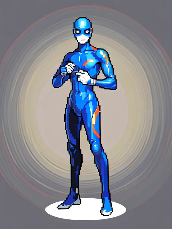 (masterpiece, top quality, best quality), pixel,pixel art,1male,pepsiman,blue suit logo pepsi ,full body, 
 