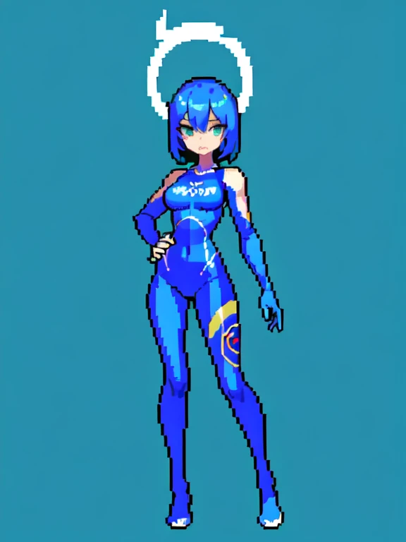 (alien woman,Blue Skin,Dreadlocks,Cute tail,Wearing a Jango Fett costume),(chibi),(Chibi Character)