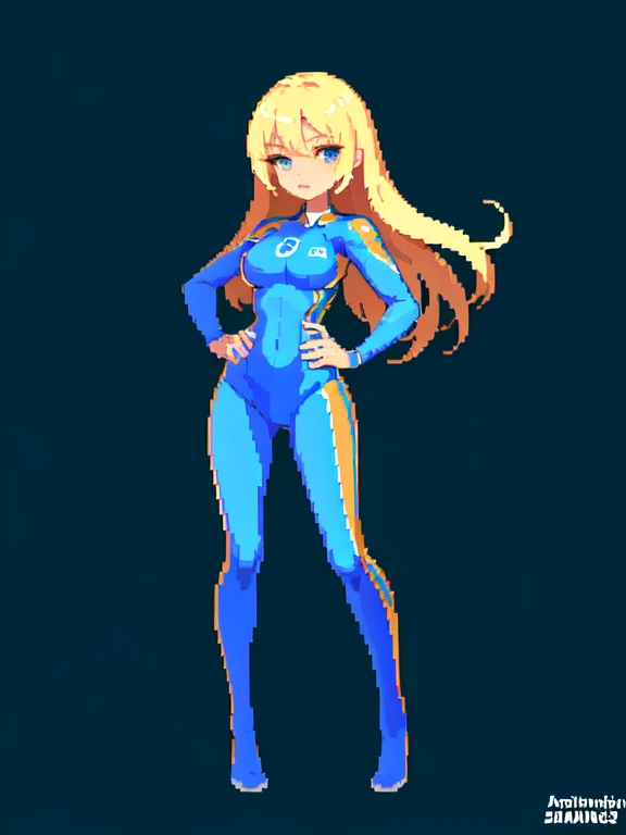 (masterpiece, top quality, best quality), pixel,pixel art,1female,pepsigirl,blue suit logo pepsi ,full body,