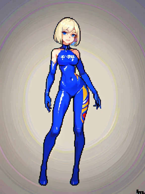 (masterpiece, top quality, best quality), pixel,pixel art,1female,pepsigirl,blue suit logo pepsi ,full body, 
 