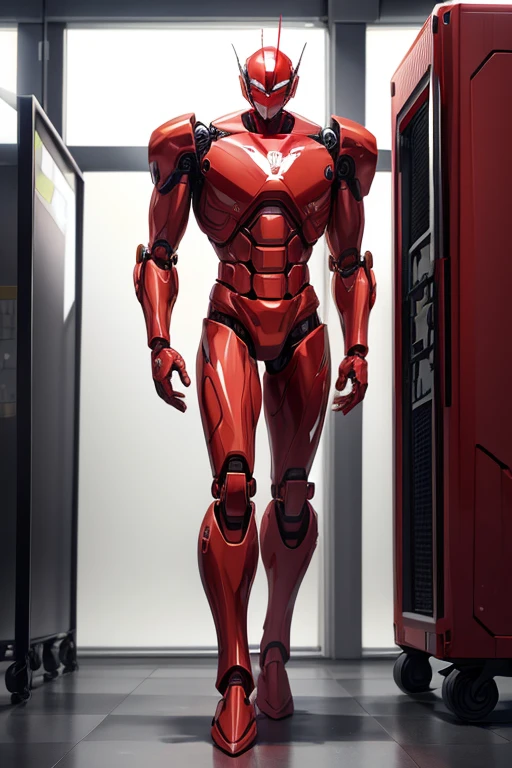 1man,red robot suit,full body,4k,8k,hd,ultra hd,detailed,