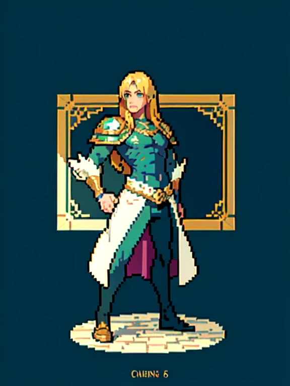 (masterpiece, top quality, best quality), pixel,pixel art,1king arthur,full body,