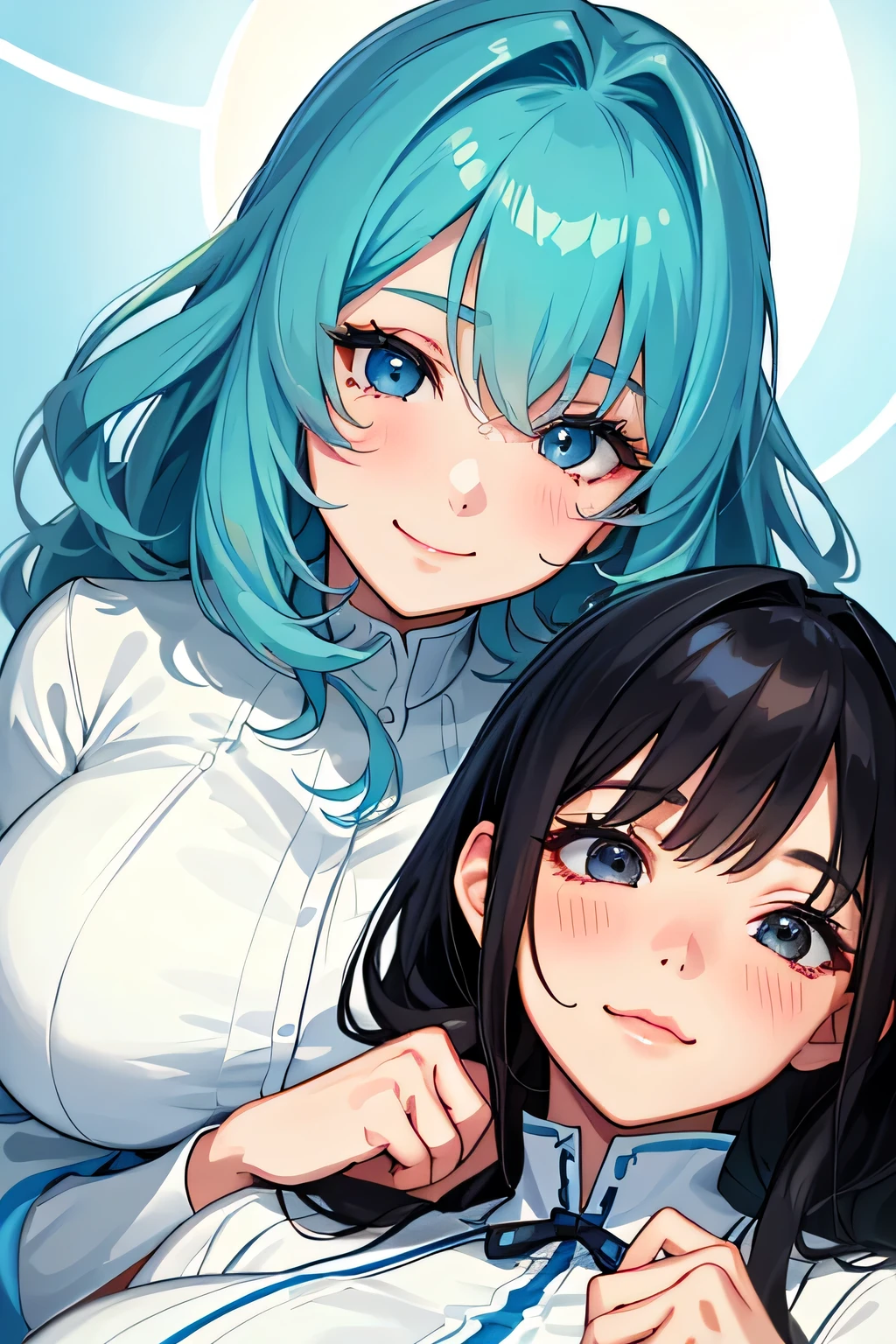 (highest quality:1.4)、High resolution、Detailed Background、(Detailed beautiful face:1.4)、Anatomically correct、(Depict the normal number of fingers:1.2)、(Detailed facial expressions)、Realistic、Beautiful fingers、Beautiful, smooth skin、Teenage beauty、(Two women)、(Huge breasts:1.3)、cute hair color、cute hairstyle、Relaxed atmosphere、Attractive aside、Beauty Salon、Cowboy Shot、

(Two beautiful girls enjoying a comfortable time receiving treatment in a private space:1.5)、

A relaxed look during the treatment、Showing a cute sleeping face、It&#39;s adorable to see her surrendering herself to the comfortable treatment.、

After the treatment, she looks satisfied with the radiance and moisture of her skin.、
Smiling while taking photos while experiencing the effects of the treatment、cute
