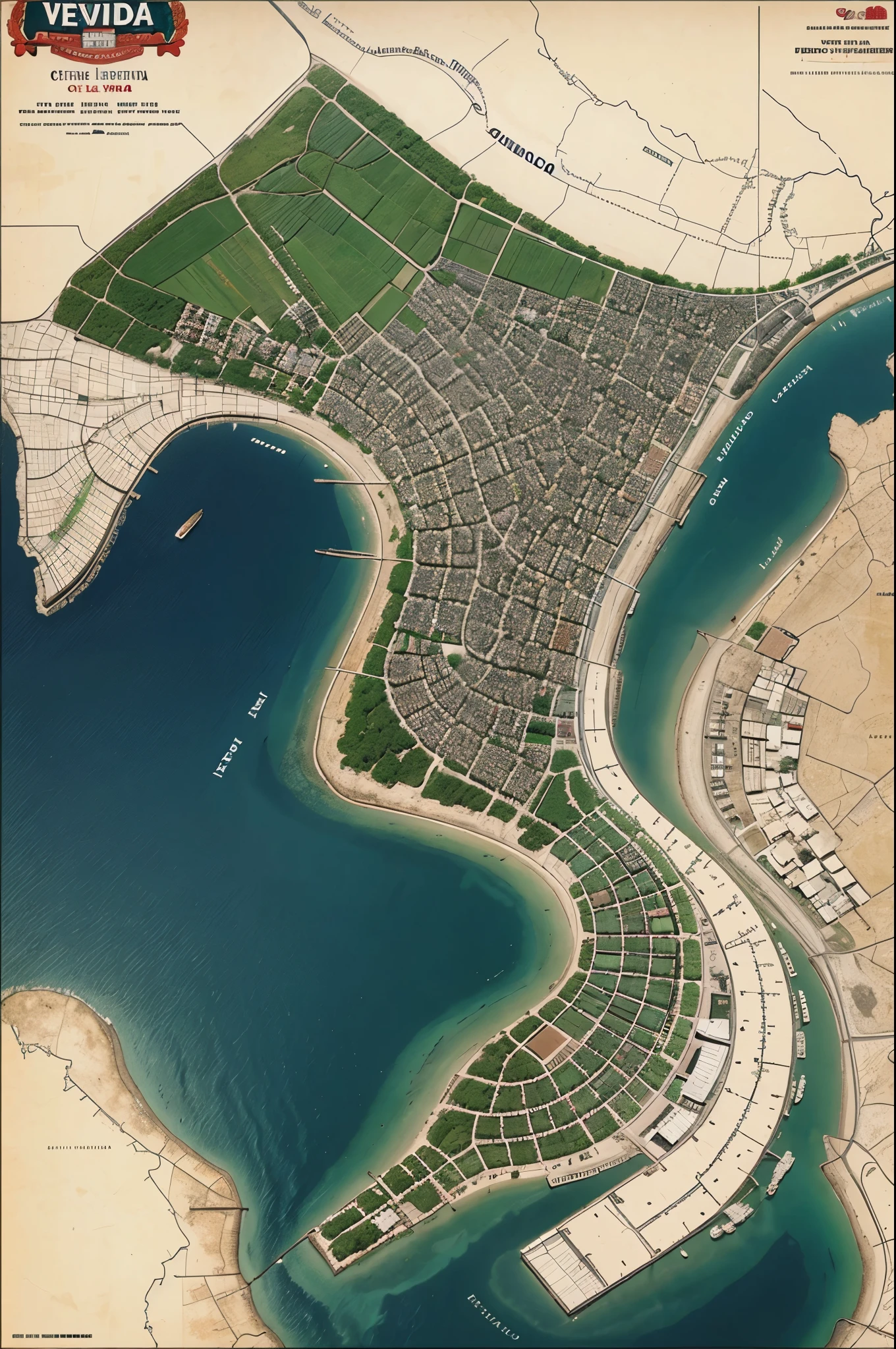 hazme un mapa de la ciudad de Veracruz y su mancha urbana de 1900 a 2020