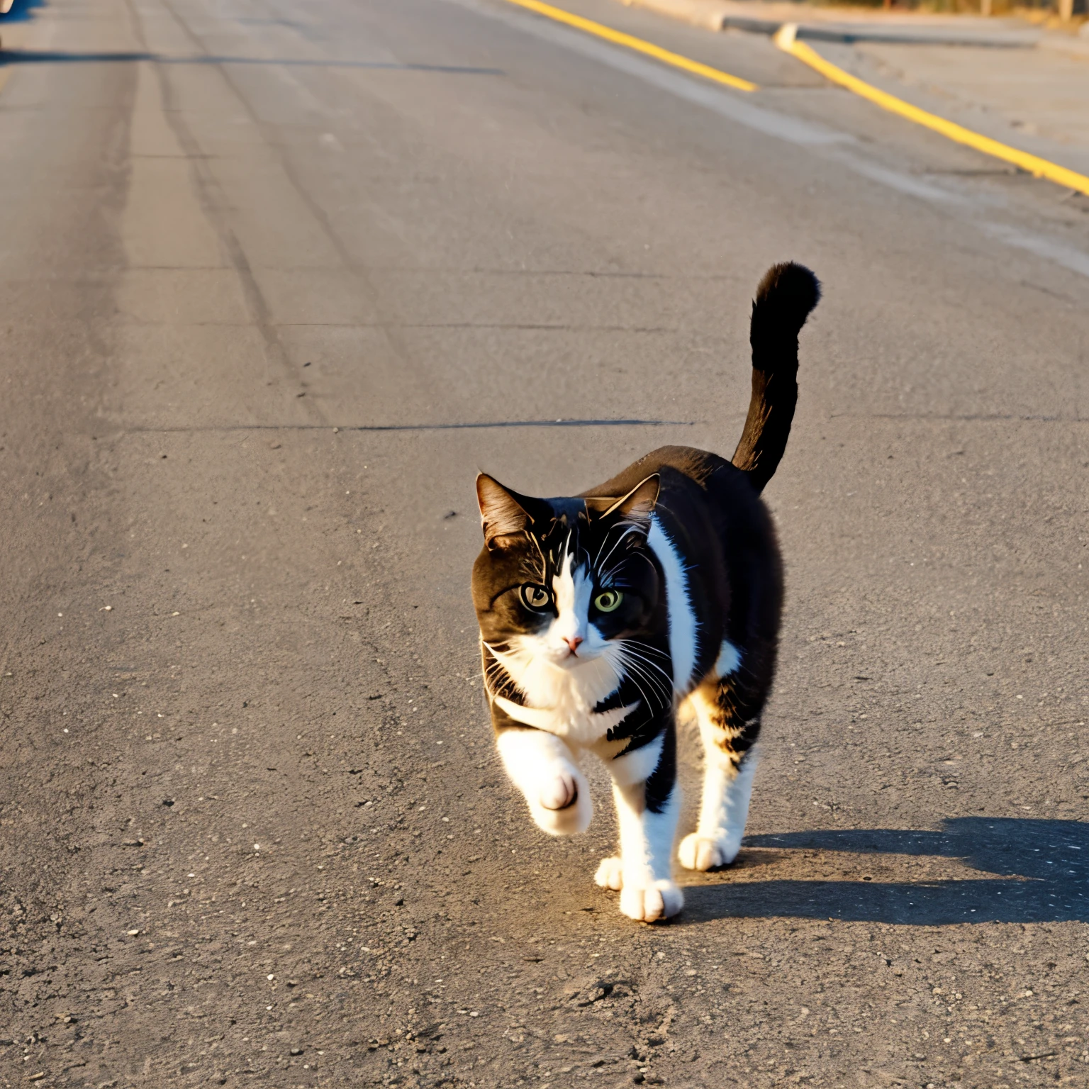 Walking bipedal cat
