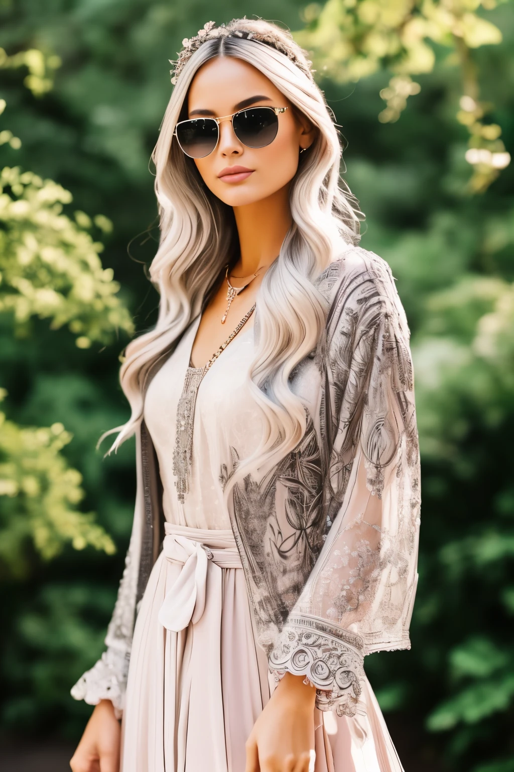 In the realm of exquisitely crafted imagery, feast your eyes on this masterpiece, meticulously designed in the best quality and 8K resolution. The image unfolds the story of an ultra-detailed, trendy, and fashionable pair of pink, silver, and black Cat-eye sunglasses, poised against an enchanting backdrop of a tranquil countryside.
Adorned with an alluring charm, the sunglasses transmit a captivating allure, their intricate silver accents and timeless Cat-eye shape reflecting an undeniable elegance. Delicately blurred, a hint of rustic charm emanates from the