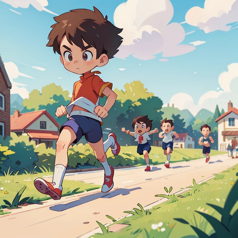 Tommy dreamed of becoming the fastest runner in the town, but he often found himself discouraged by his smaller stature compared to the other children.