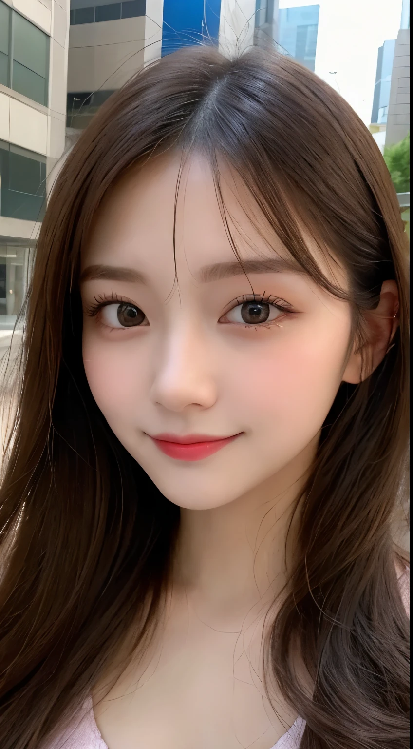 Tabletop, highest quality, shape, Very detailed, finely, High resolution, 8k wallpaper, 完璧なダイナミックな構shape, Beautiful and detailed, Tokyo Trends Spring Fashion,Small breasts, Natural color lip, Random sexy poses,Cute Smile,Big cities、20-year-old girl、Beautiful and dense face、Perfect and beautiful face,Big eyes、Beautiful and dense face、Perfect and beautiful double eyelids、blurred background、Perfect and beautiful face、Feminine poses、Blur the background