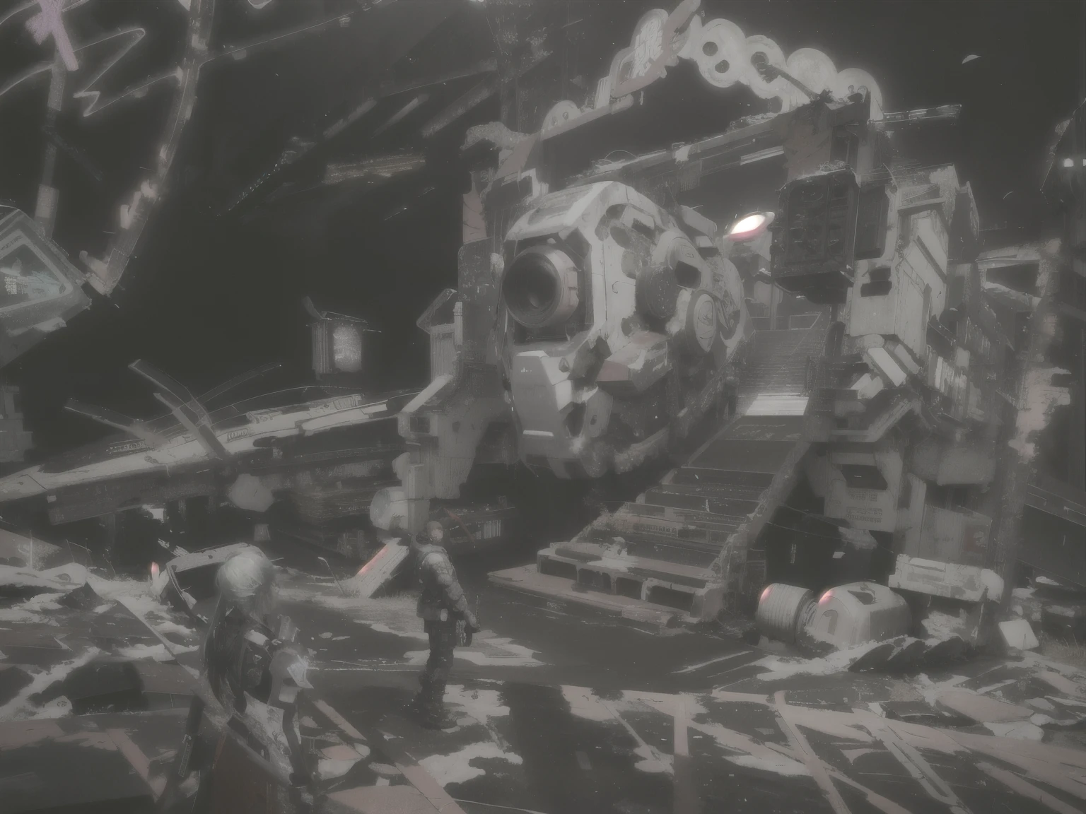 Spring Festival, The red Chinese characteristic mecha in the background, Conceptual art of the work, Concept works,,Cyberpunk style,Realistic style mecha, Mecha inspiration, ,4k,HD,realistic art,2077, ((cyberpunk future)), Image of a cyberpunk city center, Surrounded by buildings,Spring Festival,Cards everywhere, Retro,Direct light,Strong light and dark