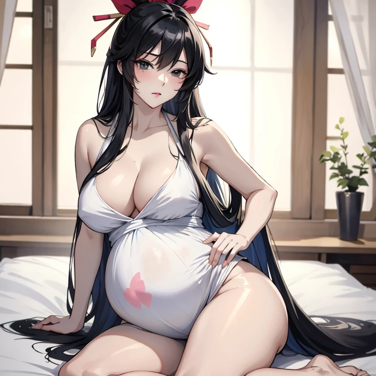 Ultra-detailed Anime Ibu (Mother), Sexy, Pregnant,
Masterpiece, highres, high Quality, beautiful, world-class, extremely detailed,
1 Ibu character, solo,
pregnant belly protruding,
sexy curves accentuated,
hentai-inspired, NSFW, adult theme,
erotic, provocative,
half-naked, revealing,
bare breasts, exposed nipples,
erotic pose, sensual,
Anime style, anime design,
sexy Ibu anime character.