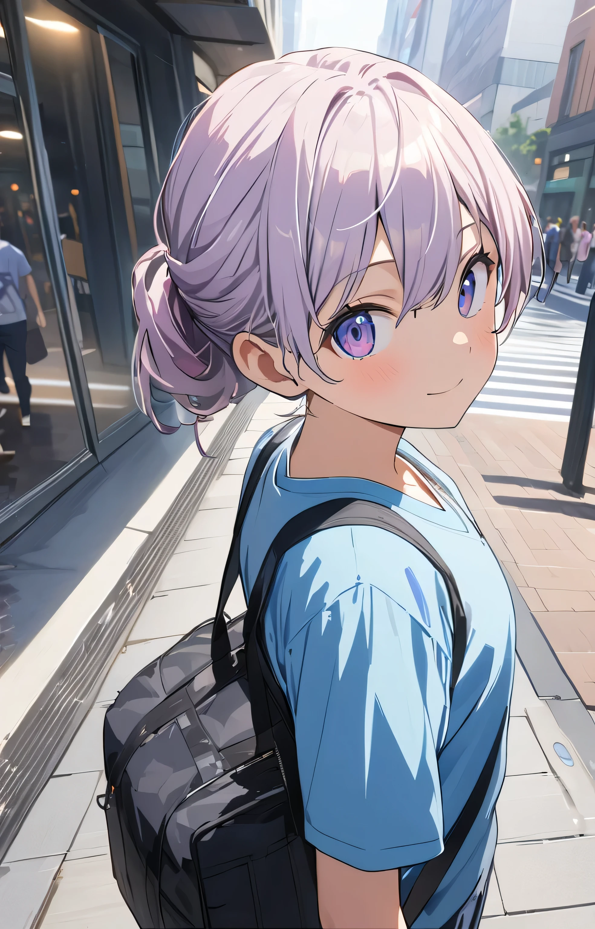 (highest quality、masterpiece、High resolution、detailed),(anime style)、flat style、(detailed beautiful face), BREAK,(1 boy:1.4、Handsome:1.2)、(College Boys:1.2)、cool、A refreshing look、Casual clothing、Tokyo station front、Daytime hours,Dynamic Angles、anime