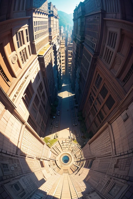 (((Trick Art)))、Escher、Bird's Eye View、ultra wide angle lens、Broken Perspective