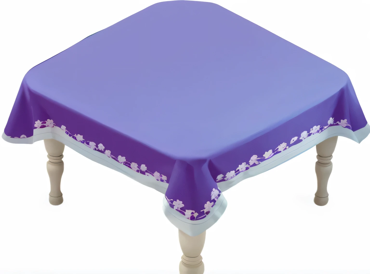 A dining table,Cover with a tablecloth,European and American cartoon style,Pixar style