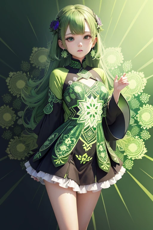 kaleidoscope design、green