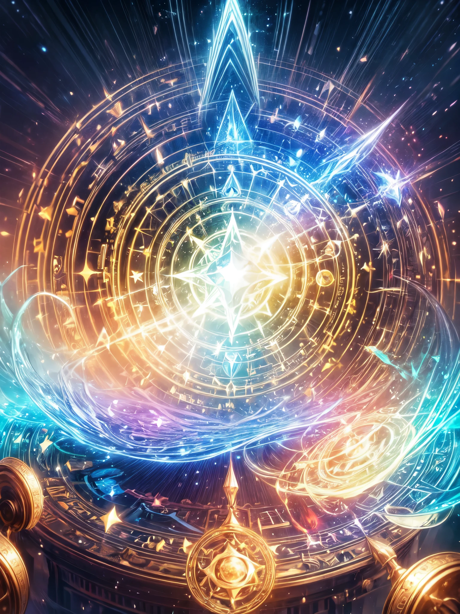 (best quality,4k,8k,highres,masterpiece:1.2),ultra-detailed,(realistic,photorealistic,photo-realistic:1.37),rainbow magic circle,multicolor magic circle,all elemental magic circle,all colors magic circle,crystal-embellished magic circle,shimmering magic circle,sparkling magical symbols,glowing arcane symbols,wisps of magical energy,magical incantations,ethereal vibes,enchanted atmosphere,magical sparks illuminating the scene,vivid colors blending harmoniously,soft pastel hues,illuminated by a celestial light,casting spells and creating wonders,mesmerizing and captivating the viewer's eye,unique design radiating power and mystique,translucent and immersive,infused with ancient wisdom and arcane secrets,the center of all magical energy,unleashing endless possibilities,inspired by the beauty of nature and its elemental forces.