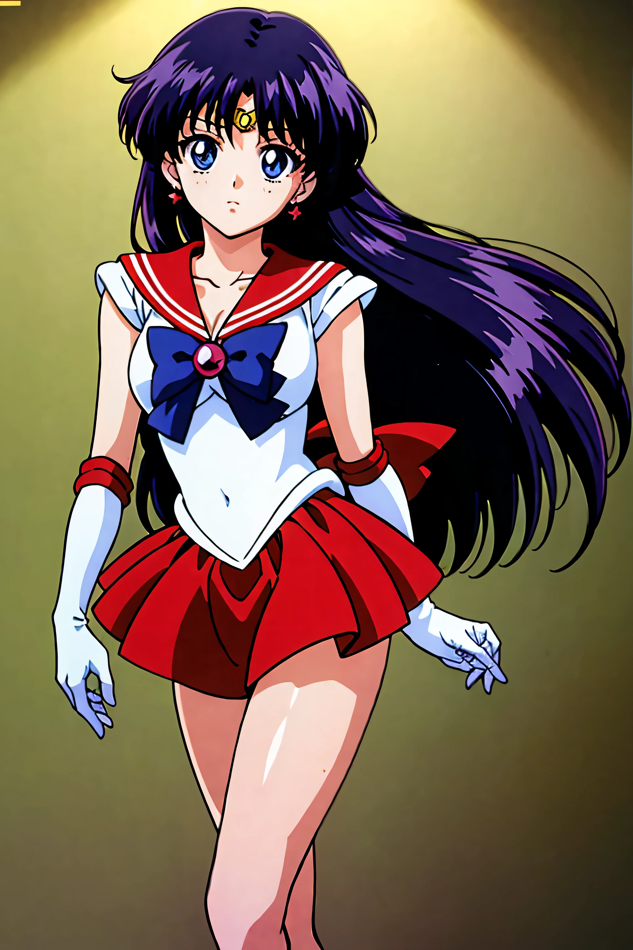 (highest quality:1.3),(ultra-become familiar with:1.5),High resolution,extremely become familiar with CG,unity 8k wallpaper,official art,become familiar with,super become familiar with skin,perfect anatomy,beautiful become familiar with eyes,(anime screenshot:1.11),very delicate and beautiful,(90s anime,90s anime style,cel shaded anime:1.17),1 girl,anmnr solo, 
((sama1:1.52)), tiara, sailor senshi uniform, white gloves, red sailor collar, red skirt,