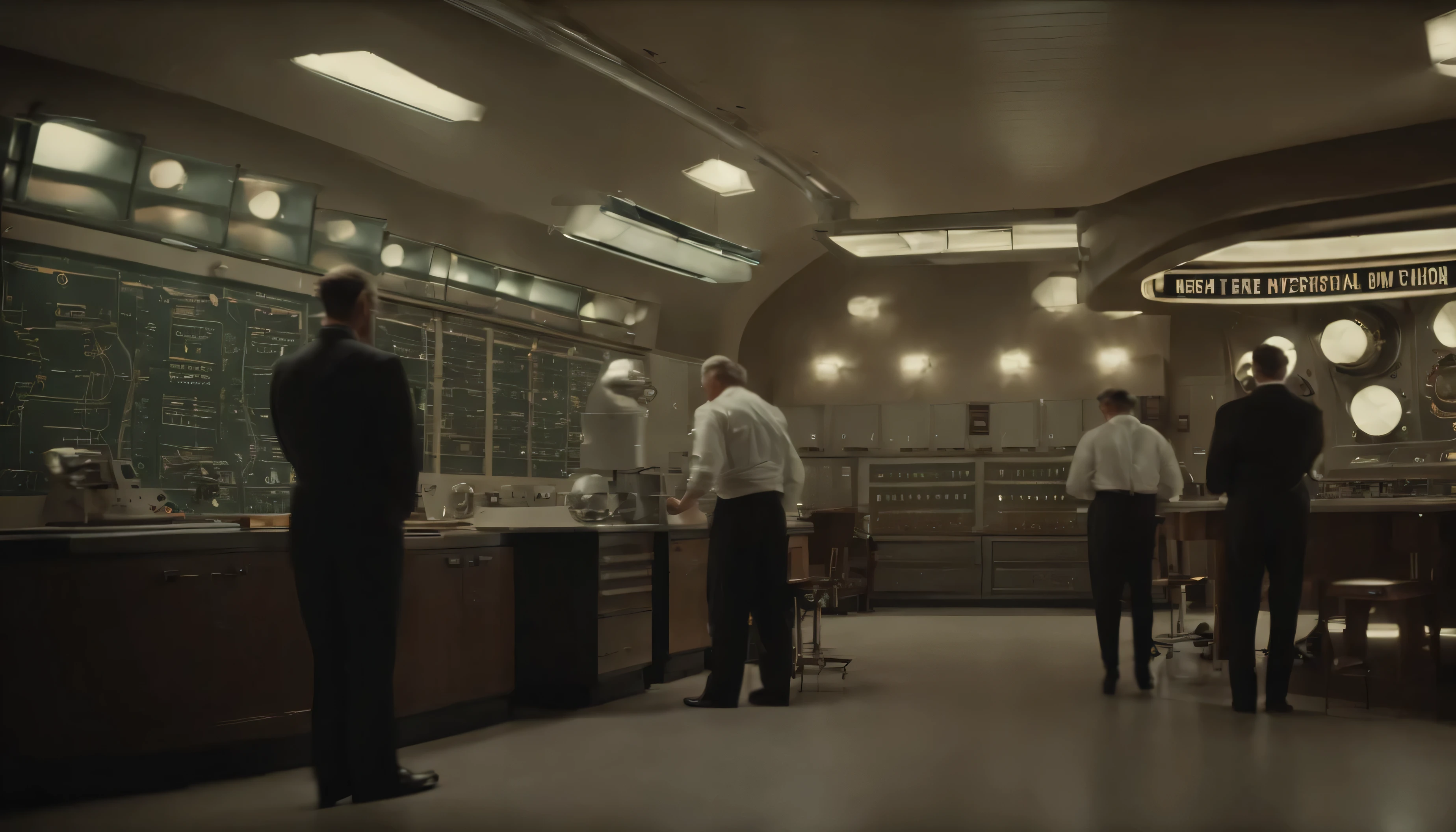 Vintage-style shots of Murph back on Earth, making groundbreaking discoveries in physics, with a retro aesthetic reminiscent of 1950s laboratories.