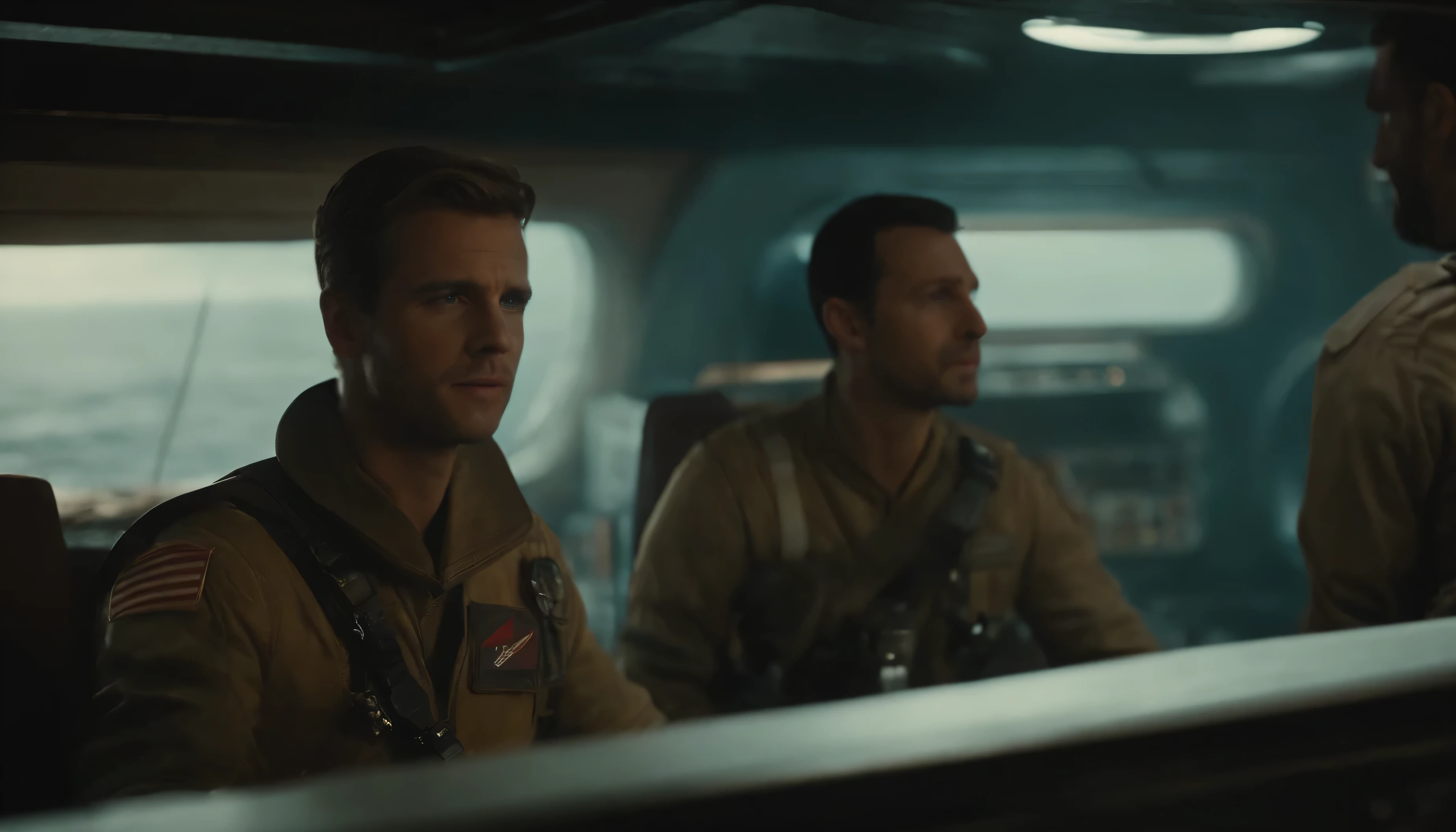 Vintage-style shots of the crew navigating treacherous environments and confronting their deepest fears and doubts in a retro-futuristic setting.