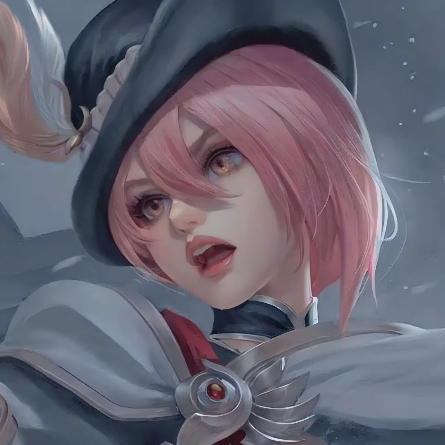 Beautiful girl with pink hair and a black hat holding a knife, extremely detailed artgerm, detailed digital anime art, artgerm detailed, anime fantasy illustration, anime character art, portrait of a female mage, trending artgerm, artgerm. anime illustration, artgerm. high detail, style artgerm, fanart best artstation, anime fantasy artwork