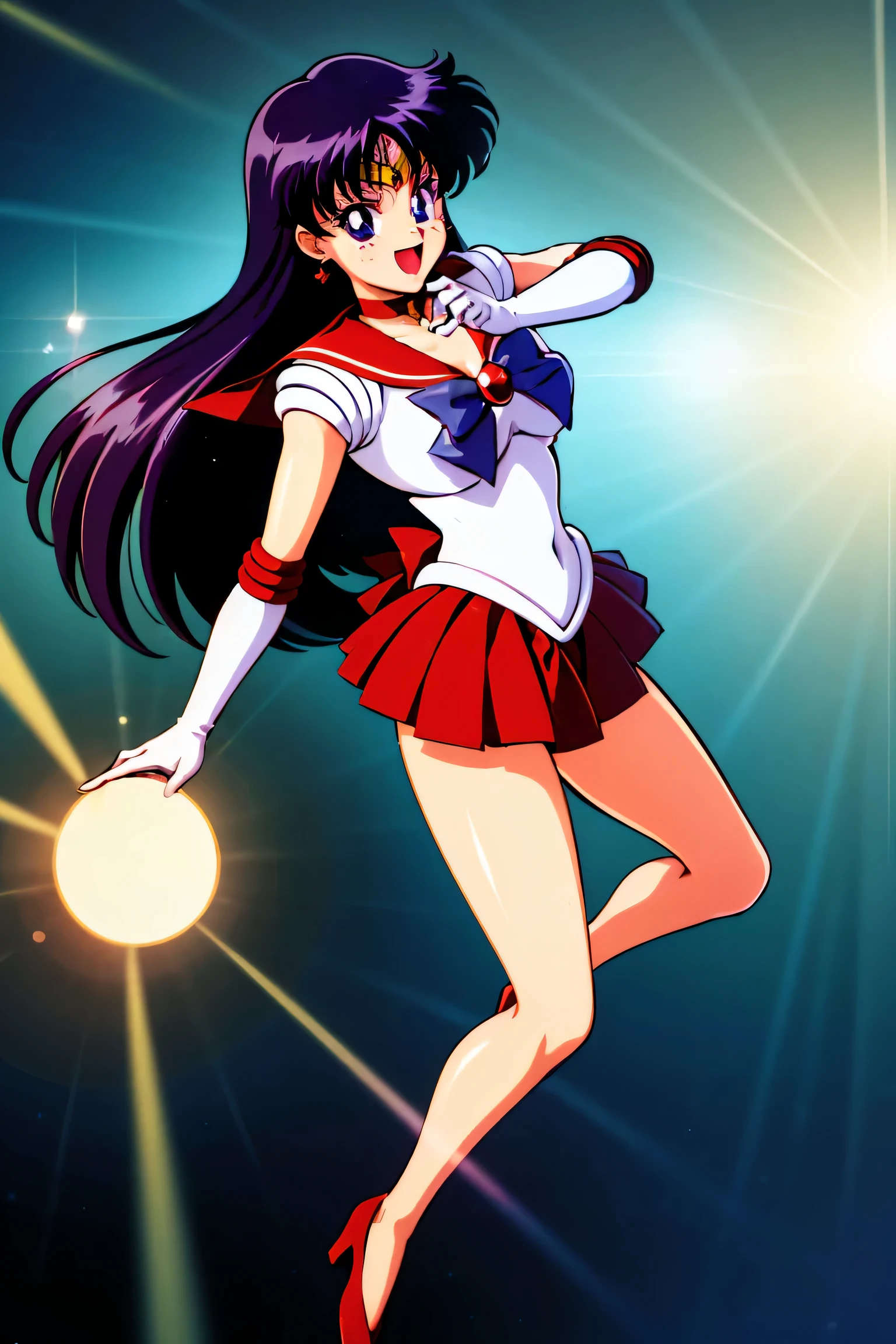 (highest quality:1.3), (masterpiece:1.4),(Anatomically correct), (Complete limbs),(Full Finger),(Accurate fingertips), (The finer details),(8k),About Photorealism,Sailor Moon!!!!!!!!, Sailor Moon Style,by Sailor Moon, Sailor Warrior Uniforms,(Sailor Mars:1.25),Aqua Eye,Long black hair,Red choker,Red High Heels,(Super Detail),(90s Anime,90s Anime,90s Anime style,cheer up,cell shaded anime),
(dynamic boxing pose:1.25), Strong lighting),born,Color Theme Red, dramatic light, (Expression of joy:1.4),magician, spell magic, magic circle, ((Magic in the hands)),(Use Fire Magic:1.14),Fire Magic, Imaginative Overlays, Artistic Fusion,Fantastic scene, moving story, Impressive visuals,

(Shining Eyes),blends well with the eye,blends well with the eye,Eye focus,(Carefully crafted brilliance, Lens flare:1.7),(Expressions of joy:1.51),Octane Rendering,Rainbow Paint Drops,Woman made of paint,Full Paint,(Movie Background),Splat,splash,Dark and blurry background,close,(Best writing, Very delicate and beautiful),Beautiful sparkle in every detail,(Soft Light:1.2),(soft money tone lighting),W腕 and Soft Lighting,dramatic light,((Cinematic Light)),Ambient Occlusion,Zhou Xianguang,Intense,powerful,Absolutely eye-catching splashes of color,((caustic)),ray tracing reflection,The light shines,morning,