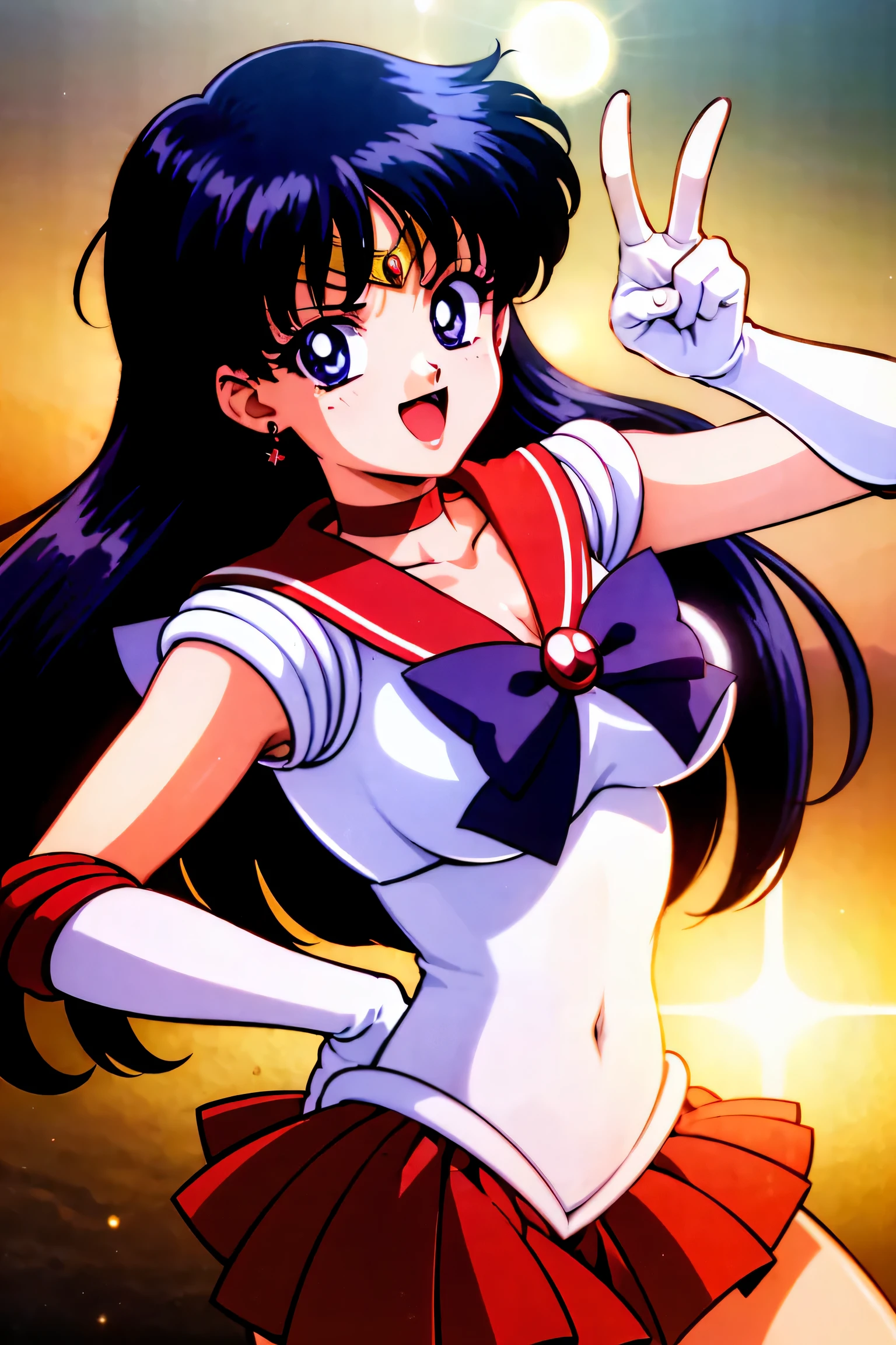 (highest quality:1.3), (masterpiece:1.4),(Anatomically correct), (Complete limbs),(Full Finger),(Accurate fingertips), (The finer details),(8k),About Photorealism,Sailor Moon!!!!!!!!, Sailor Moon Style,by Sailor Moon, Sailor Warrior Uniforms,(Sailor Mars:1.25),Aqua Eye,Long black hair,Red choker,Red High Heels,(Super Detail),(90s Anime,90s Anime,90s Anime style,cheer up,cell shaded anime),
(dynamic boxing pose:1.25), Strong lighting),born,Color Theme Red, dramatic light, (Expression of joy:1.4),magician, spell magic, magic circle, ((Magic in the hands)),(Use Fire Magic:1.14),Fire Magic, Imaginative Overlays, Artistic Fusion,Fantastic scene, moving story, Impressive visuals,
(Shining Eyes),blends well with the eye,blends well with the eye,Eye focus,(Carefully crafted brilliance, Lens flare:1.7),(Expressions of joy:1.51),Octane Rendering,Rainbow Paint Drops,Woman made of paint,Full Paint,(Movie Background),Splat,splash,Dark and blurry background,close,(Best writing, Very delicate and beautiful),Beautiful sparkle in every detail,(Soft Light:1.2),(soft money tone lighting),W腕 and Soft Lighting,dramatic light,((Cinematic Light)),Ambient Occlusion,Zhou Xianguang,Intense,powerful,Absolutely eye-catching splashes of color,((caustic)),ray tracing reflection,The light shines,morning,