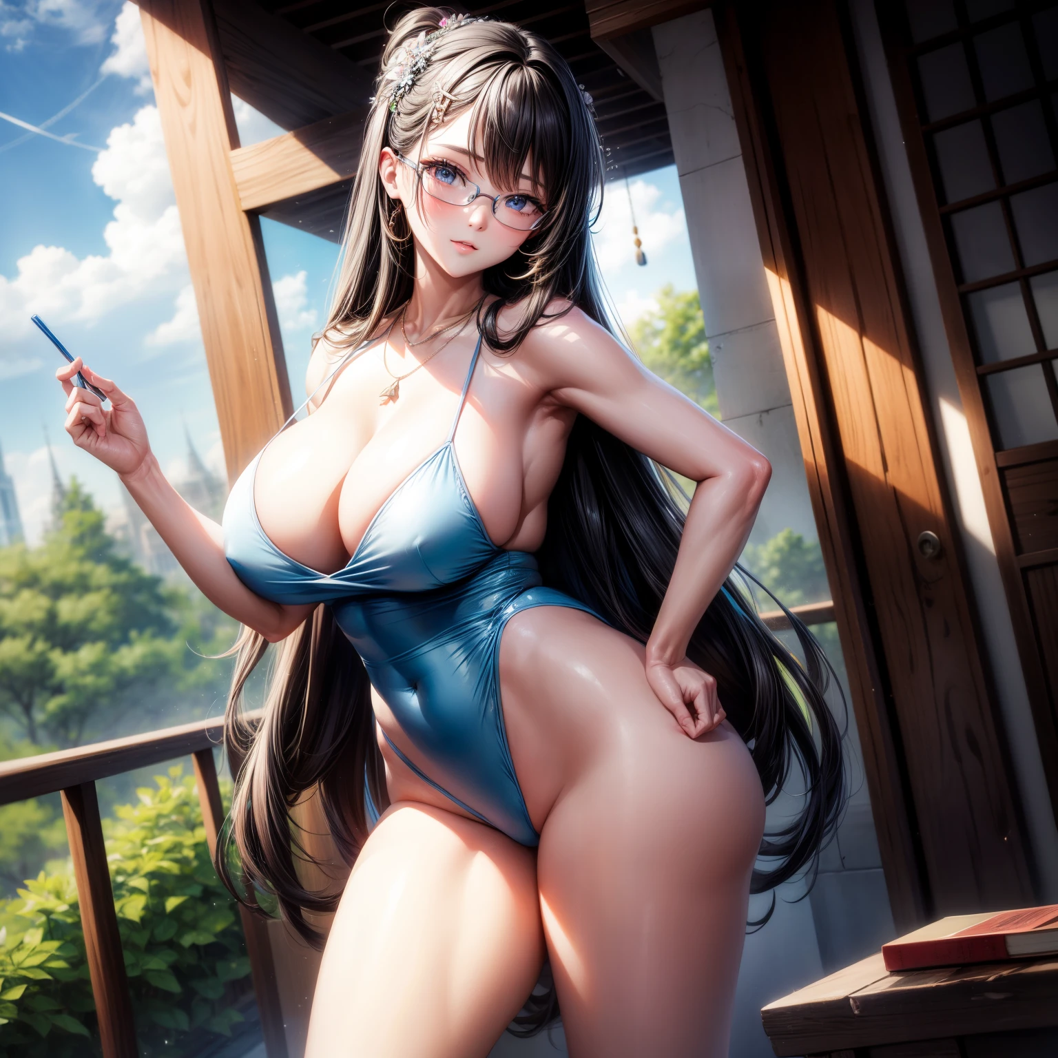 (8k ,Ultra Detailed,The best masterpiece,nature,Perfect work of art,Perfect female body),two women,sister and sister, sisters,Rainbow hair,perfect face,(huge ),Neighbor's Wife,woman hairstyle,elegant wife,Exquisite and inspiring ,20 years old,White skin,Messy hair,Perfect sexy body,Tone,flirtatious,very big ,Yao Liu,Big butt very detailed,young beautiful teacher,teacher,wear glasses,exist,和许多性感暴露的女人exist一起,Hot Dance,Detail background,necklace,Perfect eyes,,T-shaped small size,huge big