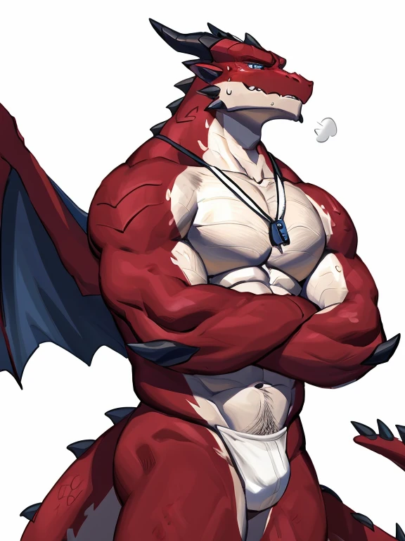 POV,top angle,sleep on stomach,lats,trapezius,butt lift,kemono, anthro (dragon), male, (dragon), muscular, back, red body, white belly ,sweat, ((correct anatomy)),stand up, sexy stand, white background, 1 boy, solo, pain expression, canine tooth, hd, dark shadows, wide dynamic range, hdr, low light:1.2, front view, dragon, hairy, black and white fur, hairy, Sweating, Sparkling blue eyes, Big pink‚ with big‚ abs‚ handsome‚ sex, sad face, wearing white shirt, up view, high quality, super detail, short, 1080P, high quality, high quality, best quality, 8k, super detail, 16k, injury, bloods, half body, full view, whistle, look up, face up, side view