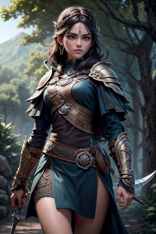 joven adolescente, ancient celtic warrior, mala mirada,,postura de combate, Wielding a dagger, armadura celta antigua, muy detallado, bosque antiguo en el fondo, pelo rizado de jengibre, apariencia vibrante, comportamiento creativo, extremadamente detallado, imaginativo, sensual, spontaneous, of the highest quality, Textura de la piel, Detalles intrincados, (cinematic lighting), foto cruda, 8K, obra maestra,Mejor calidad,ultra detallado,ilustraciones muy detalladas,Extremadamente detallado,Detalles intrincados,high resolution,detalles super complejos,Extremadamente detallado 8K cg wallpaper,