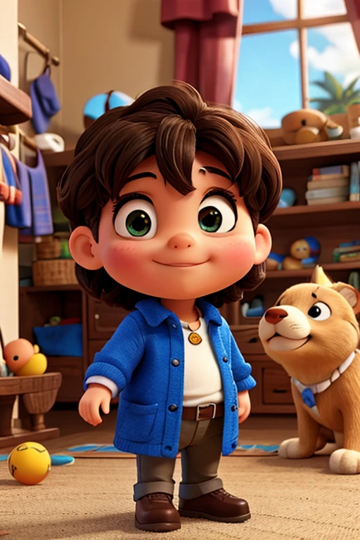 Retrato 3D de familia feliz con sus trajes de caracol