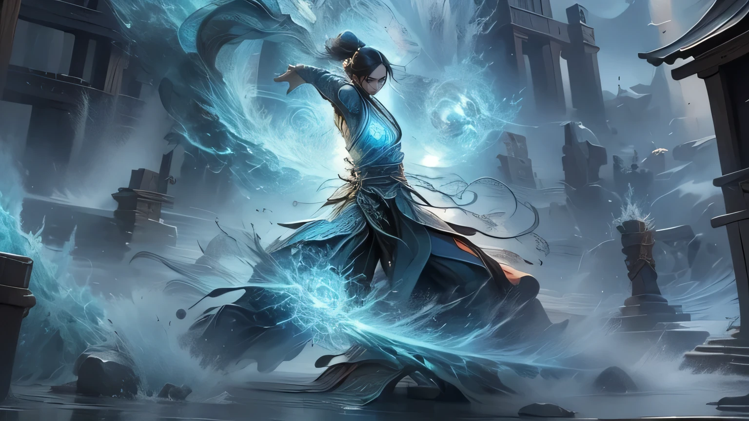 Astonishing, , HDR, Extremely complex and detailed, Beautiful and detailed explosion, Fighting Stance,