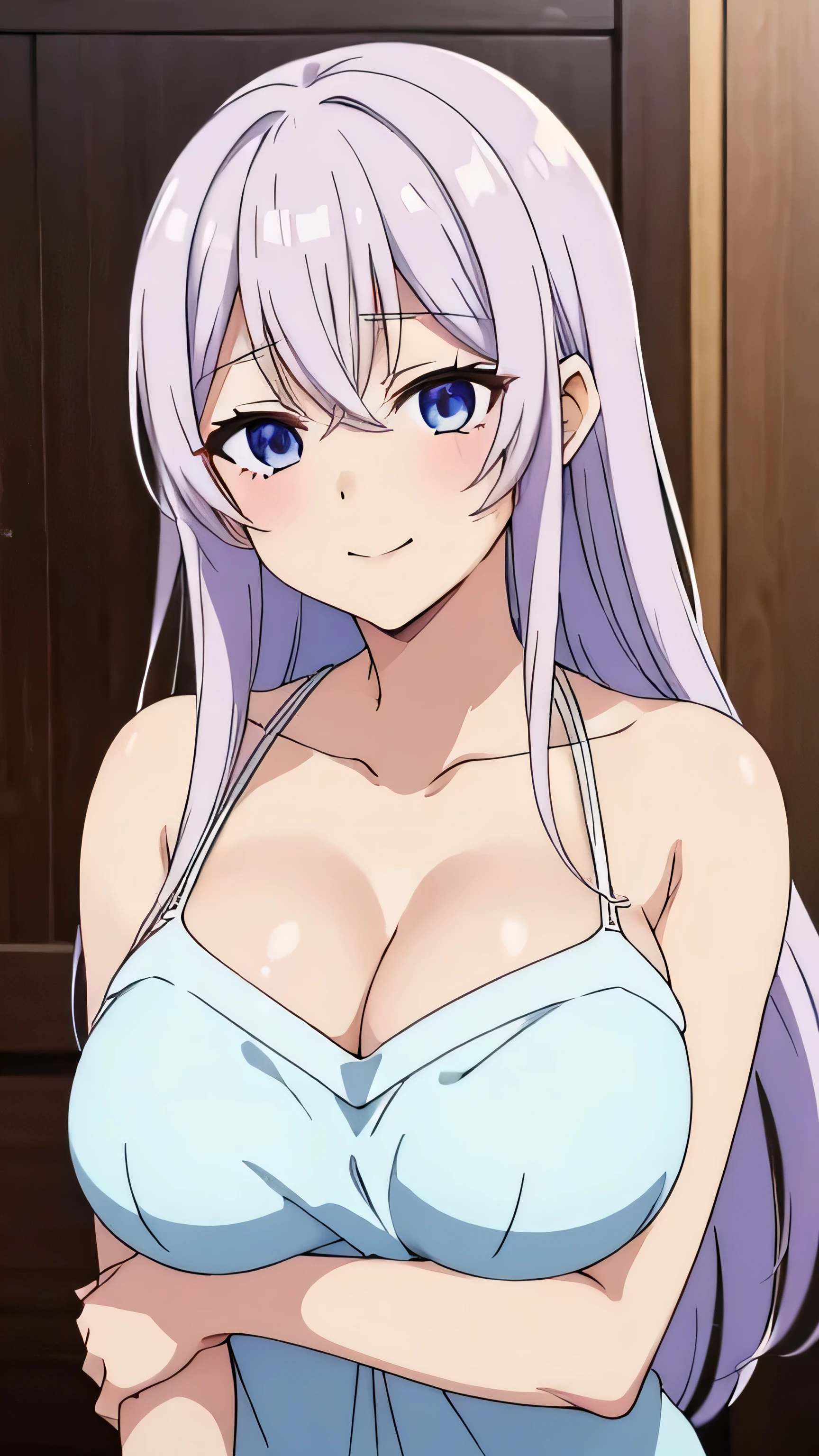 (((masterpiece))),fuyumi itadori, Anime girl characters, 1girl, solo, looking at viewer, medium hair, cleavage, closed mouth, collarbone,Naked, tall girl, horny, big ass, beautiful face,Charming,  anime visual of a cute girl, screenshot from the anime film, & her expression is solemn, ahegao face, in the anime film, in an anime, anime visual of a young woman, she has a cute expressive face, still from anime, perfect breasts, she is tall, All bodies visible, ahegao face, the face is ahegao, she is horny, A perverted face, she so perverted, she smile so perverted, hd picture, 4k quality, details of the face is so good, bigger breasts,