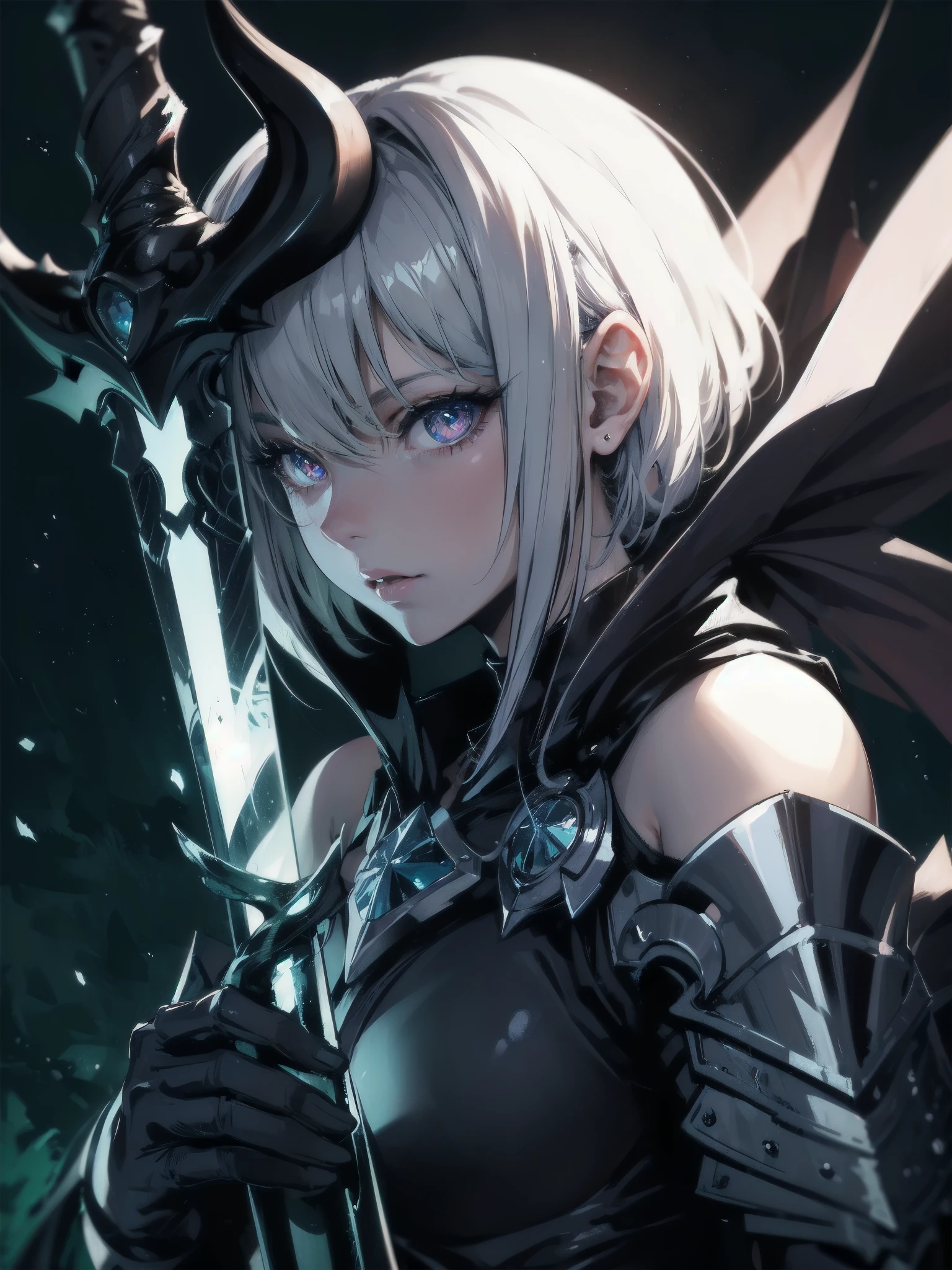 high quality,hd,16k,sharp line,1girl,fantasy,fem
ale demon,beautiful hair ,cute face, large breasts ,nice legs,,focus girl,detailed beautiful face,detailed clothes,beautiful eyes,sexy,dynamic angle